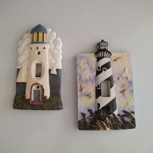 Nautical Boat Lighthouse Light Switchplate Set OCEAN SEASIDE Home Decor